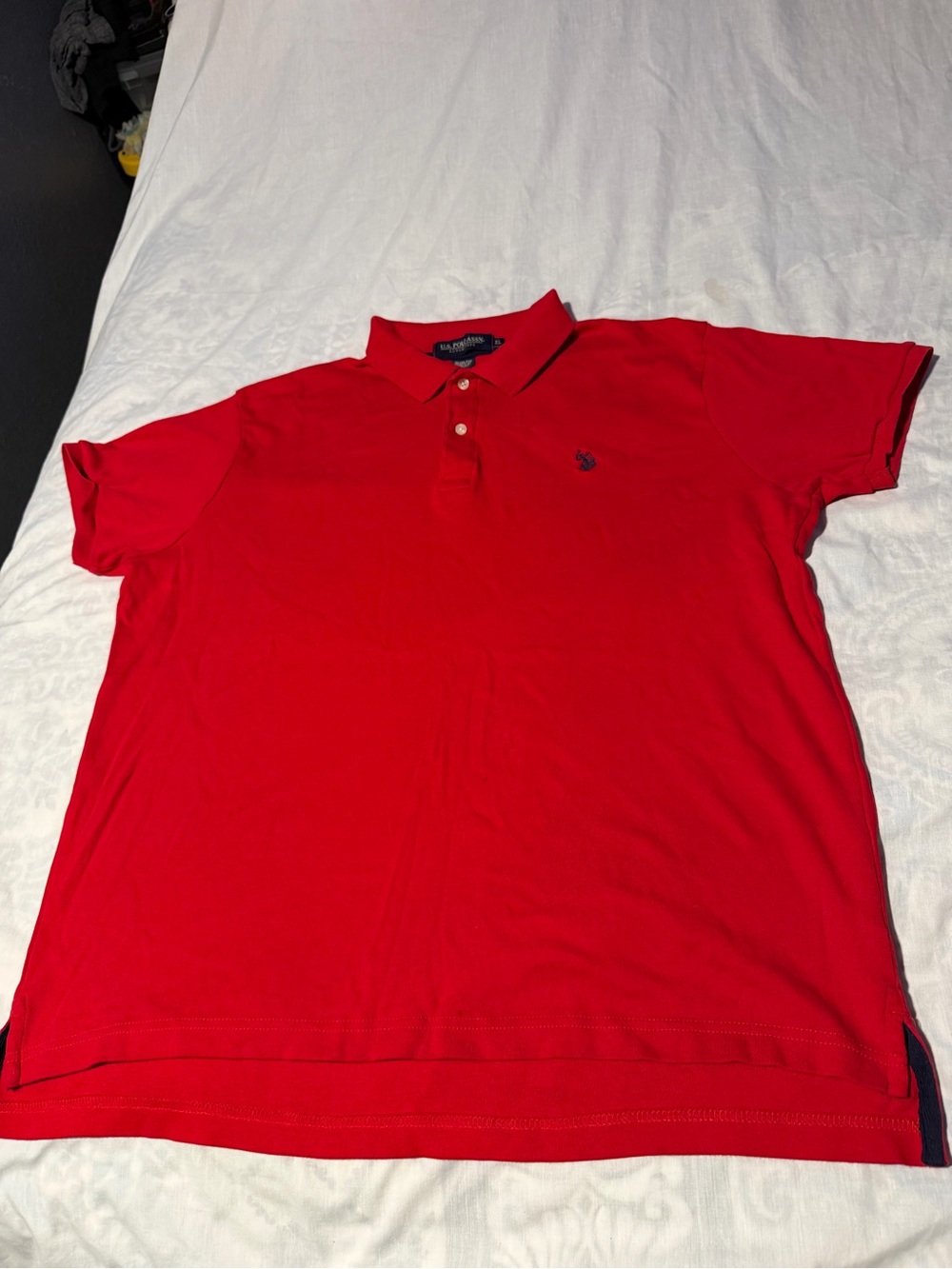 U.S. Polo Assn. Men's Bright Red Polo Shirt slim fit size XL